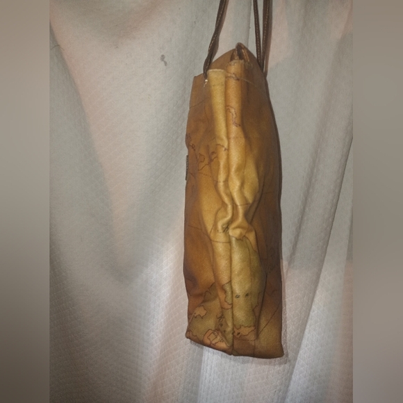 Alviero Martini Leather World Map Tote Bag - Picture 8 of 14